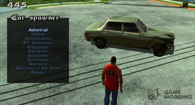 Vehicles Spawner для GTA San Andreas
