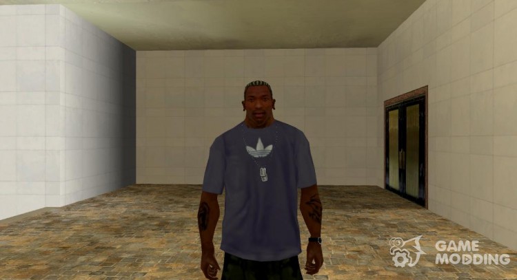 Adidas T-shirt gray для GTA San Andreas