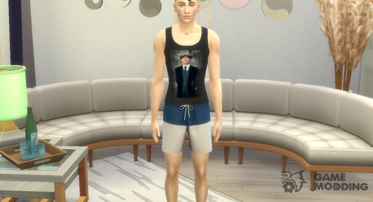 T-shirt with Thomas Shelby for Sims 4