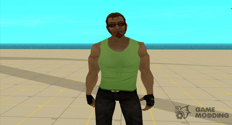 Postal dude в зеленой майке для GTA San Andreas