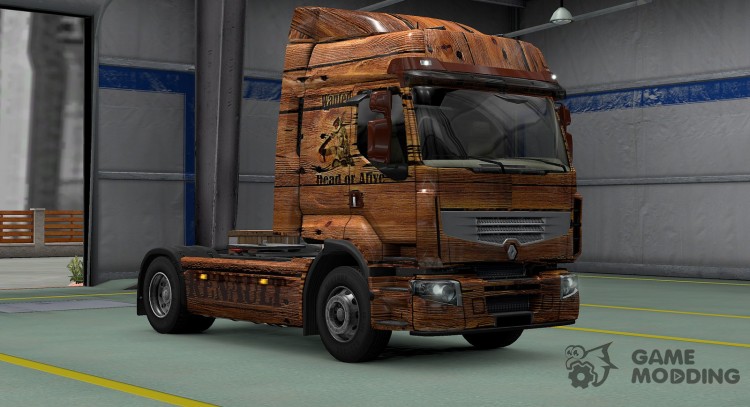El skin de Old Wood para Renault Premium para Euro Truck Simulator 2