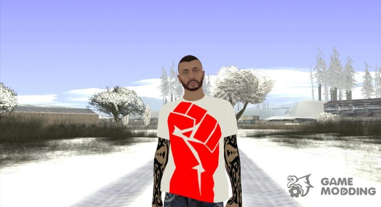Skin de GTA Online con la camiseta de su puño para GTA San Andreas
