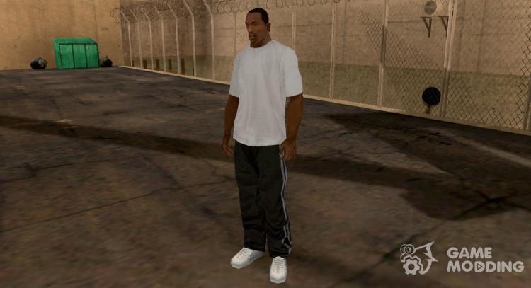 Чёрные штаны с полосками для GTA San Andreas