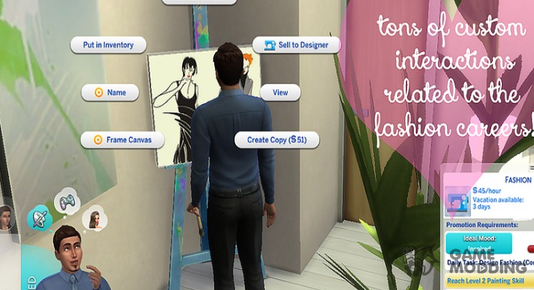 Новая карьера - Мода для Sims 4