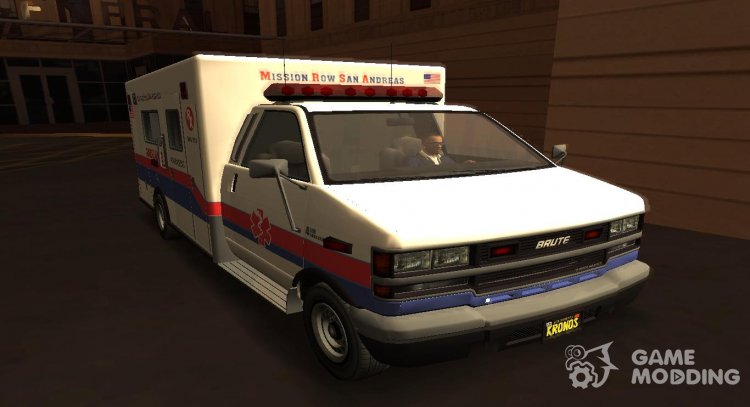 GTA V Brute Ambulance (EML) для GTA San Andreas