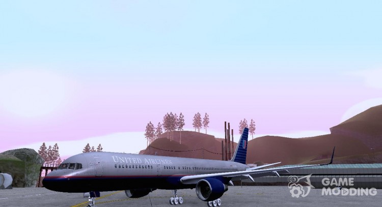 Boeing 757-200 United Airlines для GTA San Andreas
