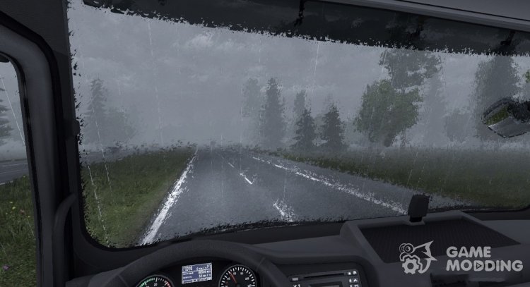 HQ Rain and Thunder for Euro Truck Simulator 2