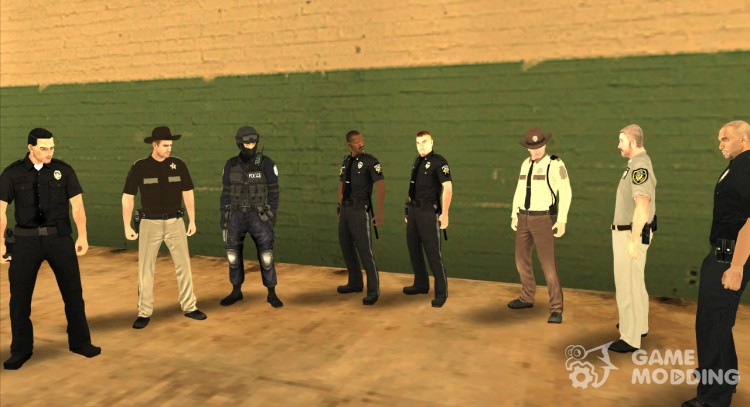 Police Skin Pack HD для GTA San Andreas