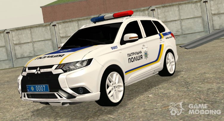 Mitsubishi Outlander patrulla de la policía de Ucrania para GTA San Andreas