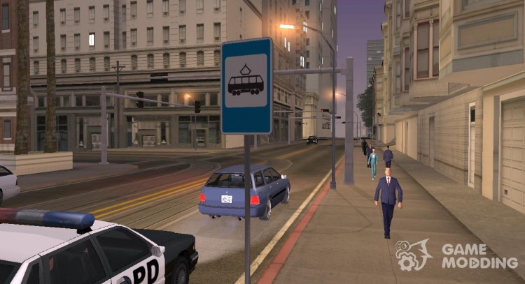 Знак трамвайной остановки для GTA San Andreas