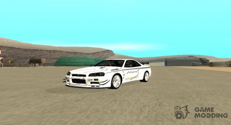 El Motor De Nissan Skyline Mines (R34) 2002 para GTA San Andreas