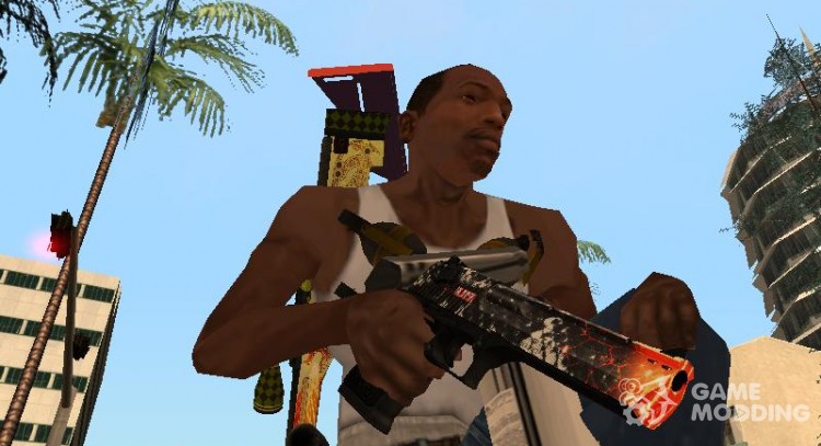 Пак оружия с расцветкой для GTA San Andreas