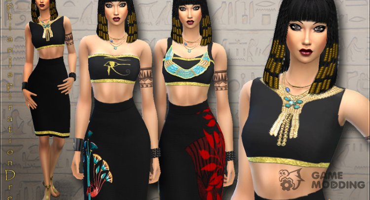 Egyptian Ispiration Dress для Sims 4