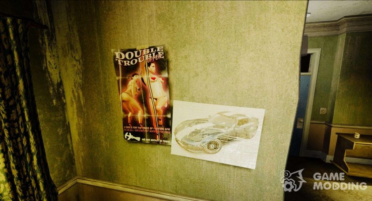 New posters in the apartment of the Novel for GTA 4