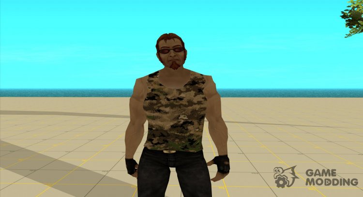 Postal dude in a camouflage tank top 5 for GTA San Andreas