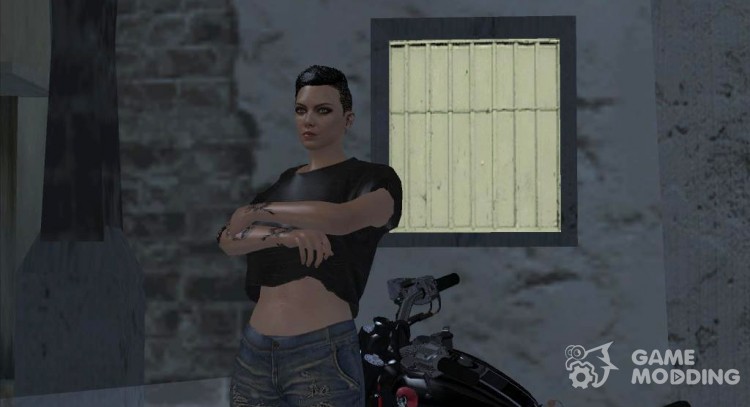 Biker Girl from GTA Online para GTA San Andreas