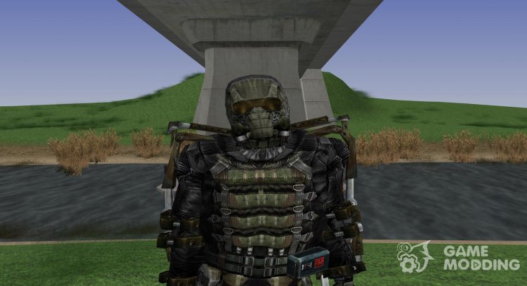 A member of the group Enlightenment in a lightweight exoskeleton of S. T. A. L. K. E. R V. 3 for GTA San Andreas