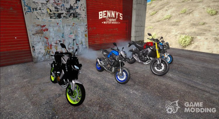 Pack of Yamaha MT motorcycles (MT-10, MT-09) for GTA San Andreas