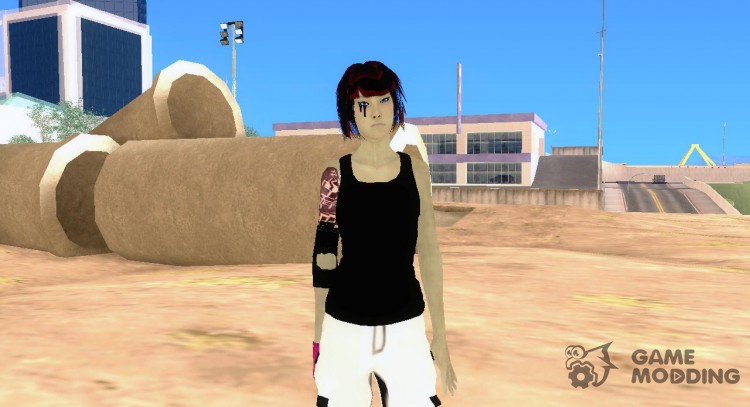 A character from the game mirror's Edge for GTA San Andreas