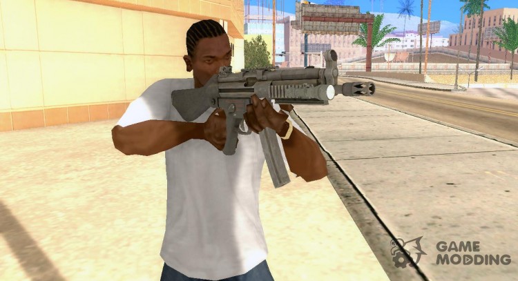 MP5A4 con la linterna para GTA San Andreas