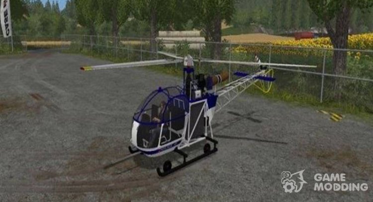 A police helicopter Robin DR 400 for Farming Simulator 2017