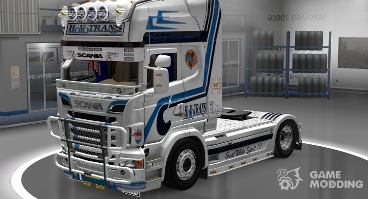 Hovotrans skin for truck Scania R for Euro Truck Simulator 2