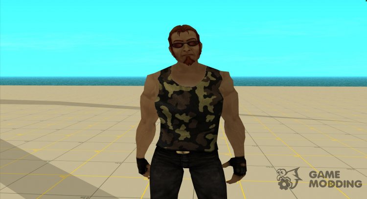 Postal dude in a camouflage tank top 8 for GTA San Andreas