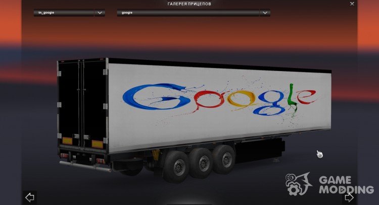 Trailer Google для Euro Truck Simulator 2