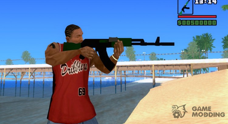 AK-47 with a silencer from GTA 5 for GTA San Andreas