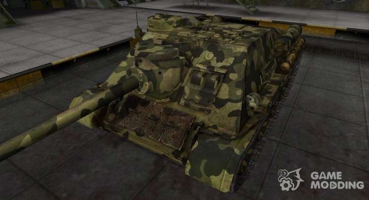 Skin for Su-100 with camouflage for World Of Tanks