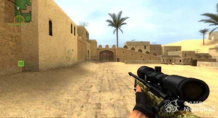 Estándar AWP con camuflaje desierto para Counter-Strike Source