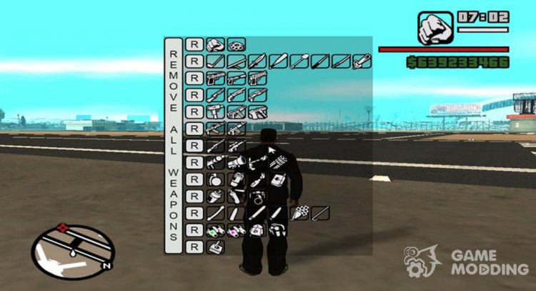 Quick weapon selection for GTA San Andreas