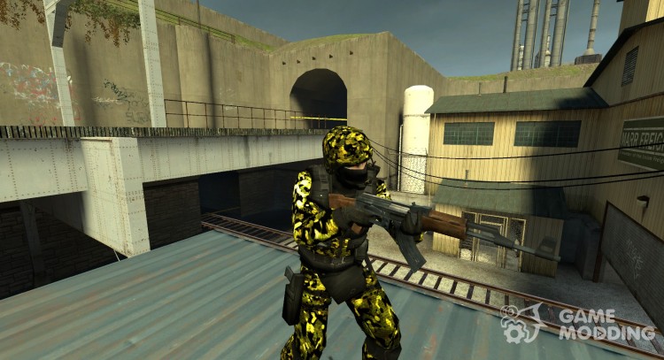 GSG9 желтый камуфляж для Counter-Strike Source