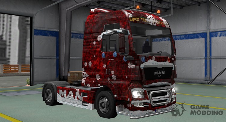 El skin de Winter para MAN TGX para Euro Truck Simulator 2