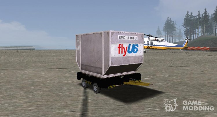 GTA V Airport Trailer (Small cargo trailer) (VehFuncs) для GTA San Andreas