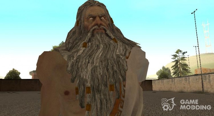 Zeus en una corta túnica de dios de la guerra 3 para GTA San Andreas