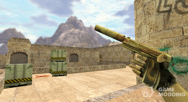 USP el dragón de Oro para Counter Strike 1.6