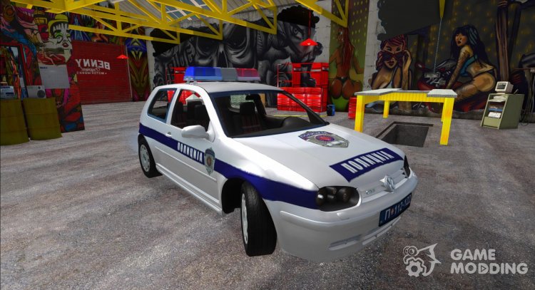 Volkswagen Golf GTI Mk4 Policija for GTA San Andreas