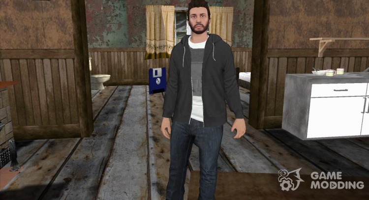 Skin HD GTA Online in a hoodie for GTA San Andreas