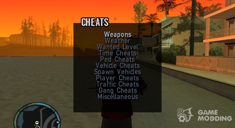 Чит меню для GTA San Andreas