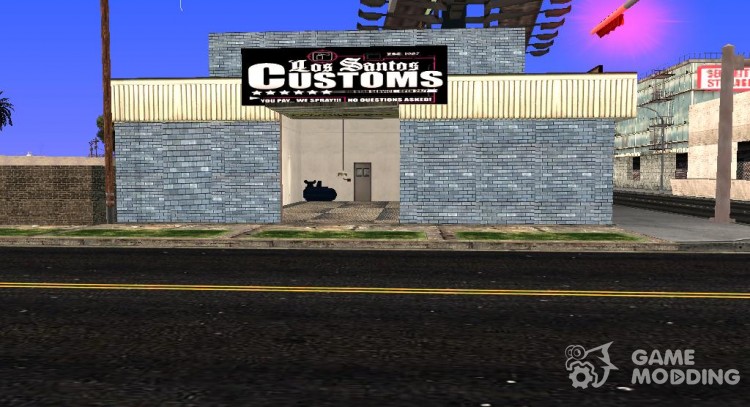 Garaje volver a pintar las máquinas de Los Santos Customs para GTA San Andreas