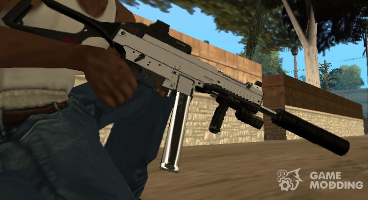 MP5 Серый хром для GTA San Andreas
