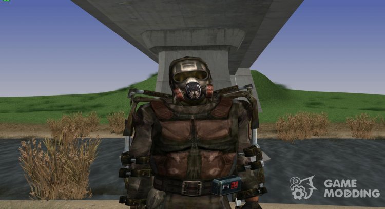 Командир группировки Тёмные сталкеры в облегченном экзоскелете из S.T.A.L.K.E.R v.2 для GTA San Andreas