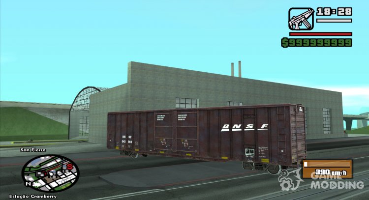 Rojo BNSF Vagón de carga para GTA San Andreas