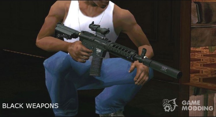 Pack de 8 black weapons para GTA San Andreas