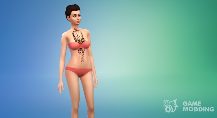 Tattoo Touch of color for Sims 4