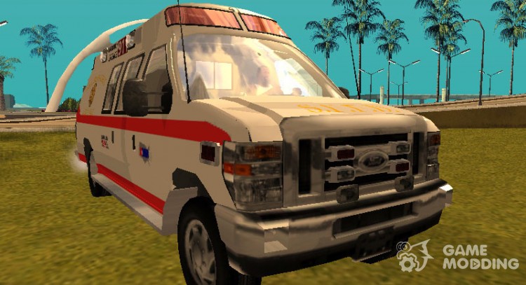 Ford E-350 De San Francisco Ambulance para GTA San Andreas