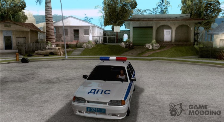 VAZ 2114 policía DPS para GTA San Andreas
