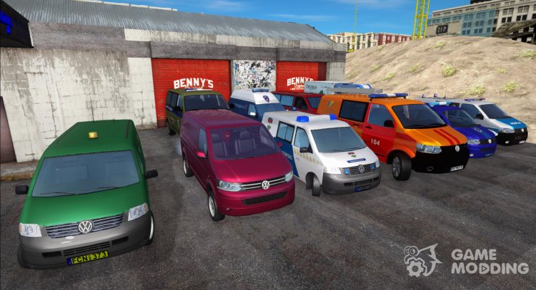 Pack of Volkswagen T5 cars for GTA San Andreas