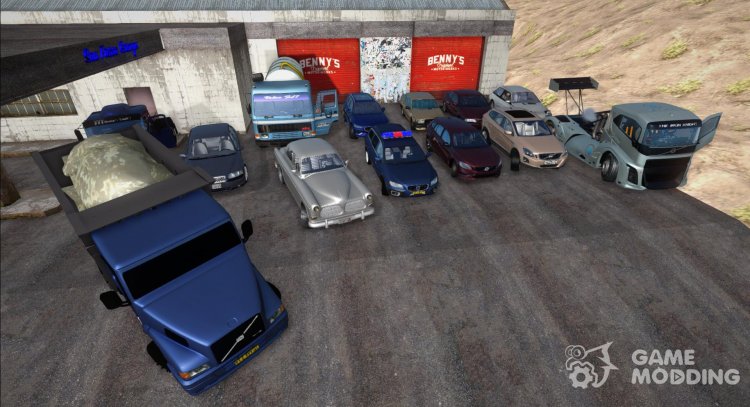 Pack of different Volvo cars (NH12, 480, 740, C70, Amazon, S80, V60, XC60, XC70) for GTA San Andreas